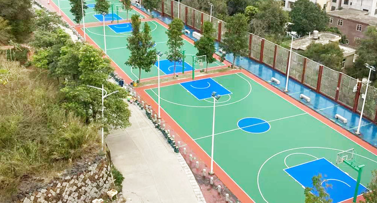 南安第三中学篮球场，硅PU1530方